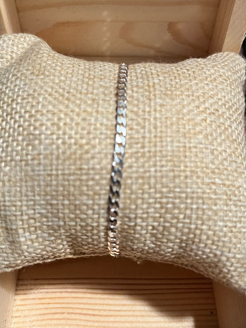 925 Sterling Silver Cuban Link Bracelet 7inches